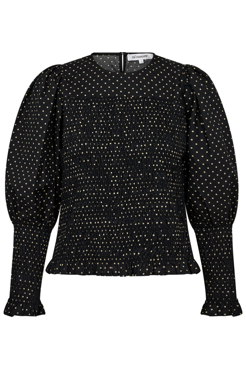 Forudbestilling - Co´couture - Davinacc Dot Smock Blouse 35714 - 96 Black Skjorter 