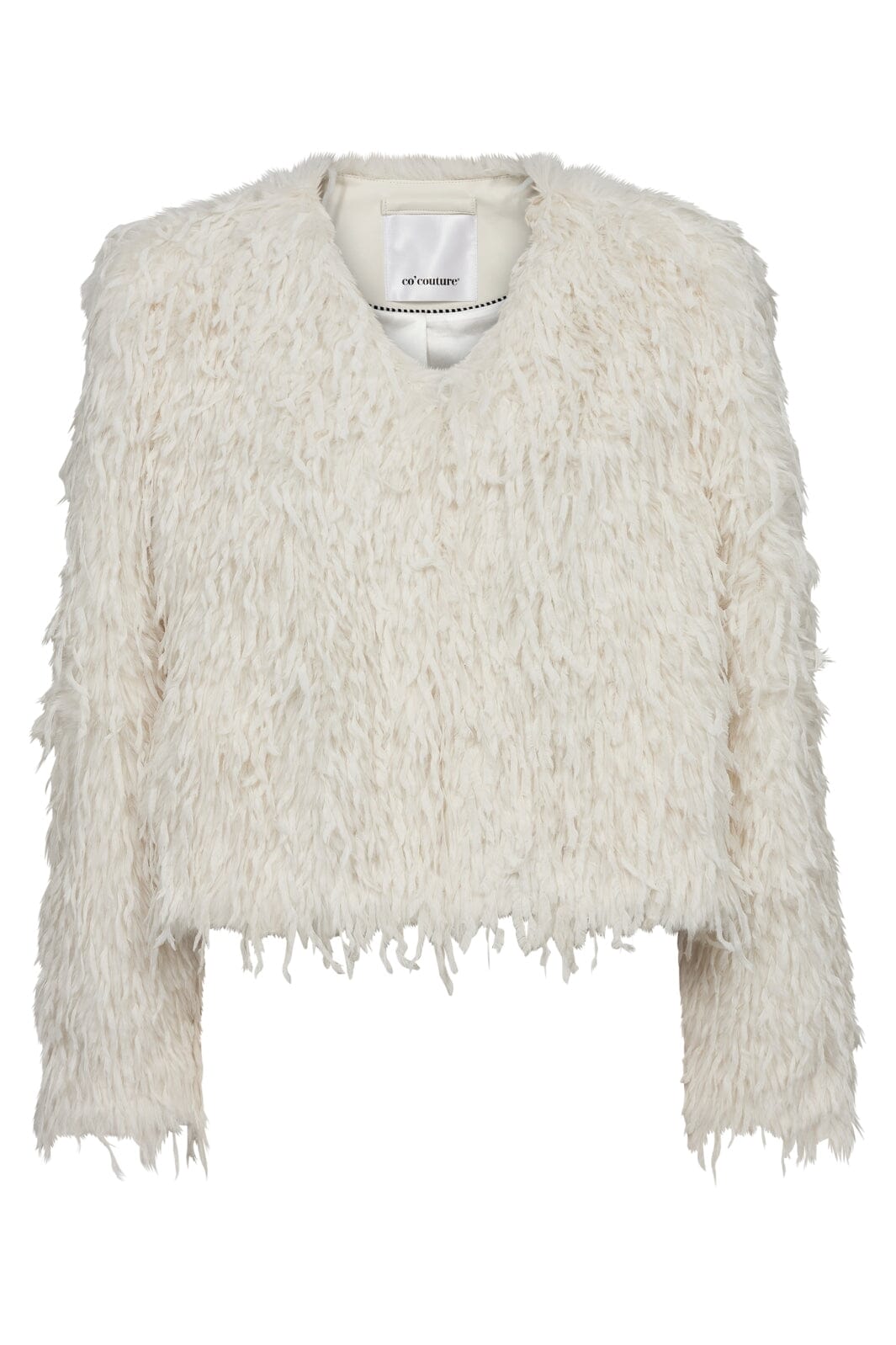 Forudbestilling - Co´couture - Feathercc Faux Fur Jacket 30252 - 11 Off White Jakker 