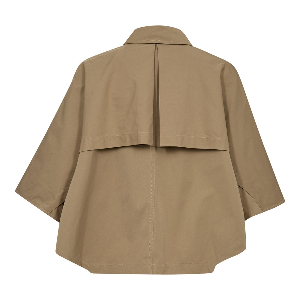 Forudbestilling - Co´couture - Franciscc Crop Cape Jacket 30272 - 16 Khaki Jakker 