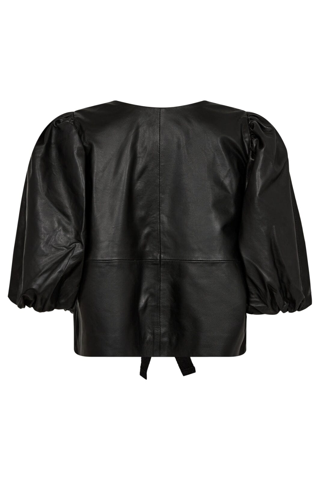 Forudbestilling - Co´couture - Phoebecc Leather Bow Blouse 35591 - 96 Black Skjorter 