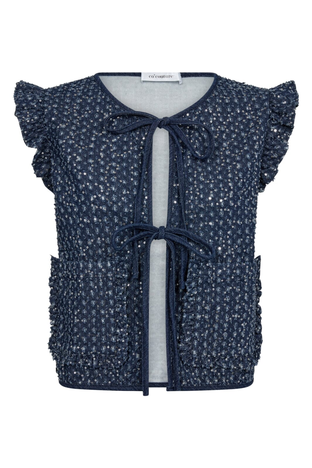 Forudbestilling - Co´couture - Sequincc Denim Vest 30233 - 552 Denim Blue Frakker 