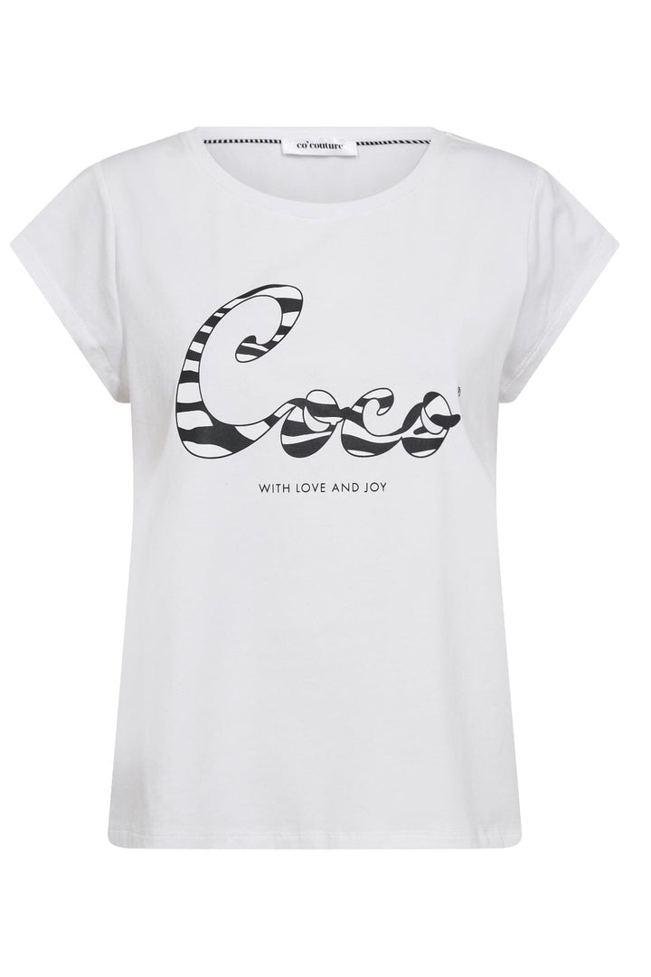 Forudbestilling - Co´couture - Zebracc Coco Tee 33120 - 4000 White T-shirts 