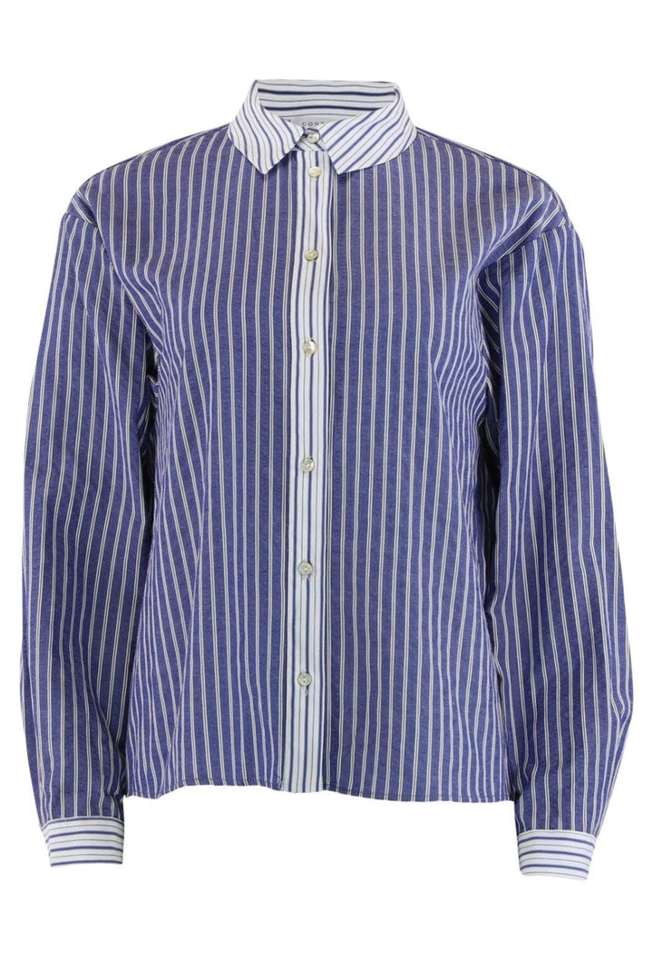 Forudbestilling - Continue - Mary Shirt Stripe - Blue Stripe Skjorter 