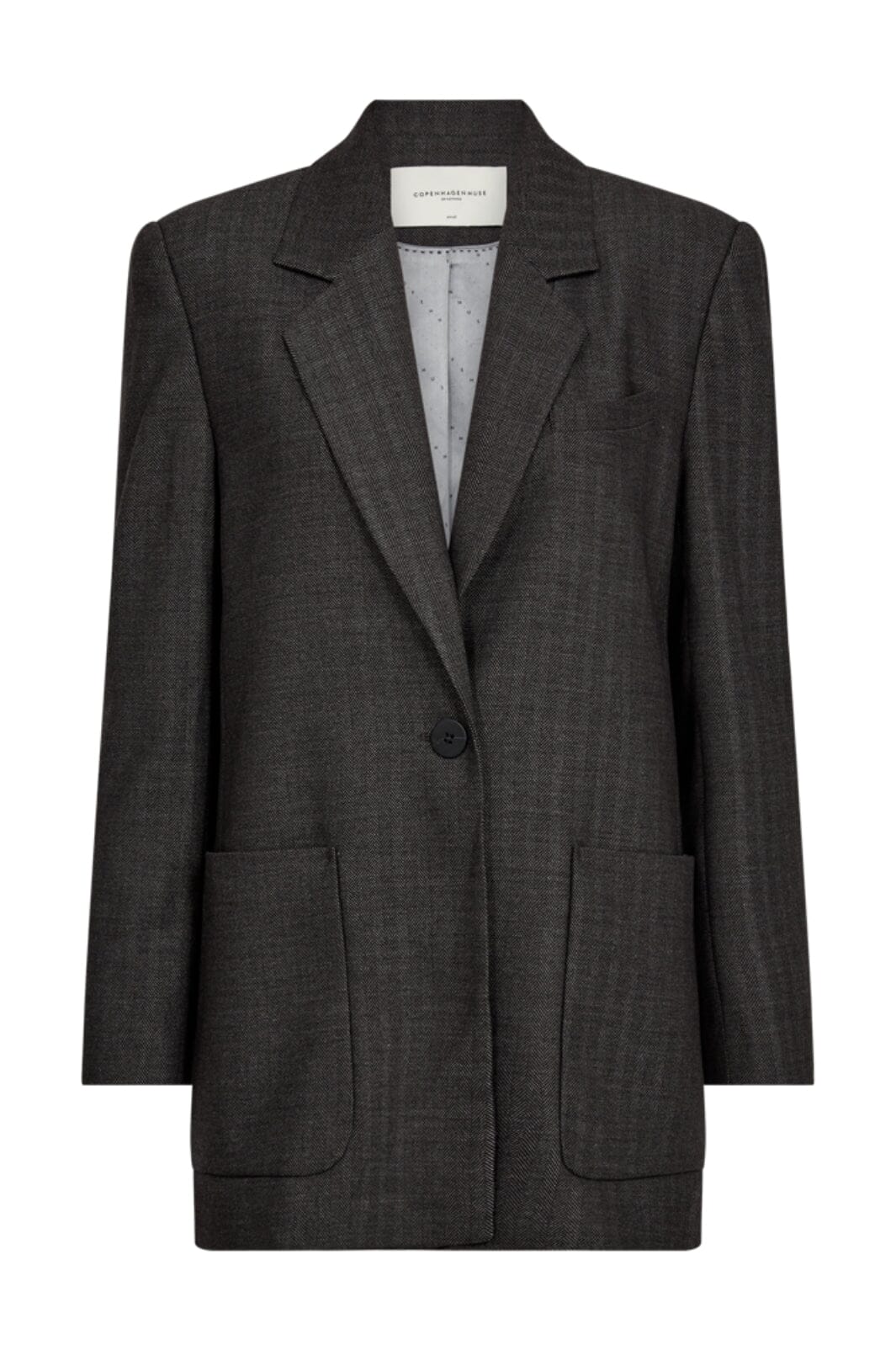 Forudbestilling - Copenhagen Muse - Cmtailor-Blazer 204933 - Black w. Medium Grey Mel. Blazere 