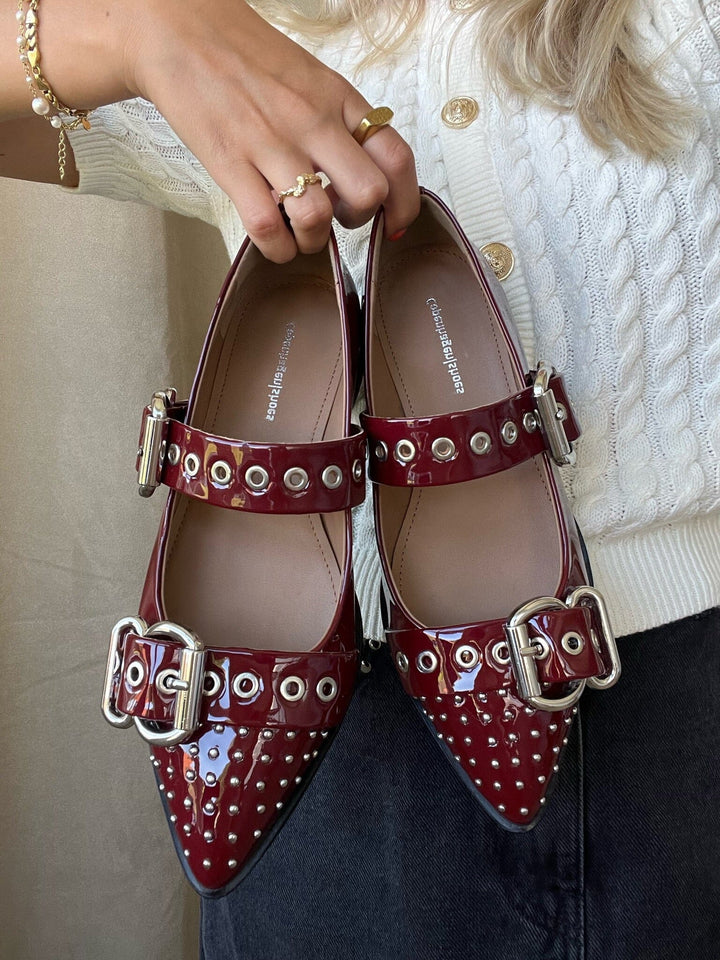 Forudbestilling - Copenhagen Shoes - Future Vibes Patent - 229 Bordo Ballerinaer 