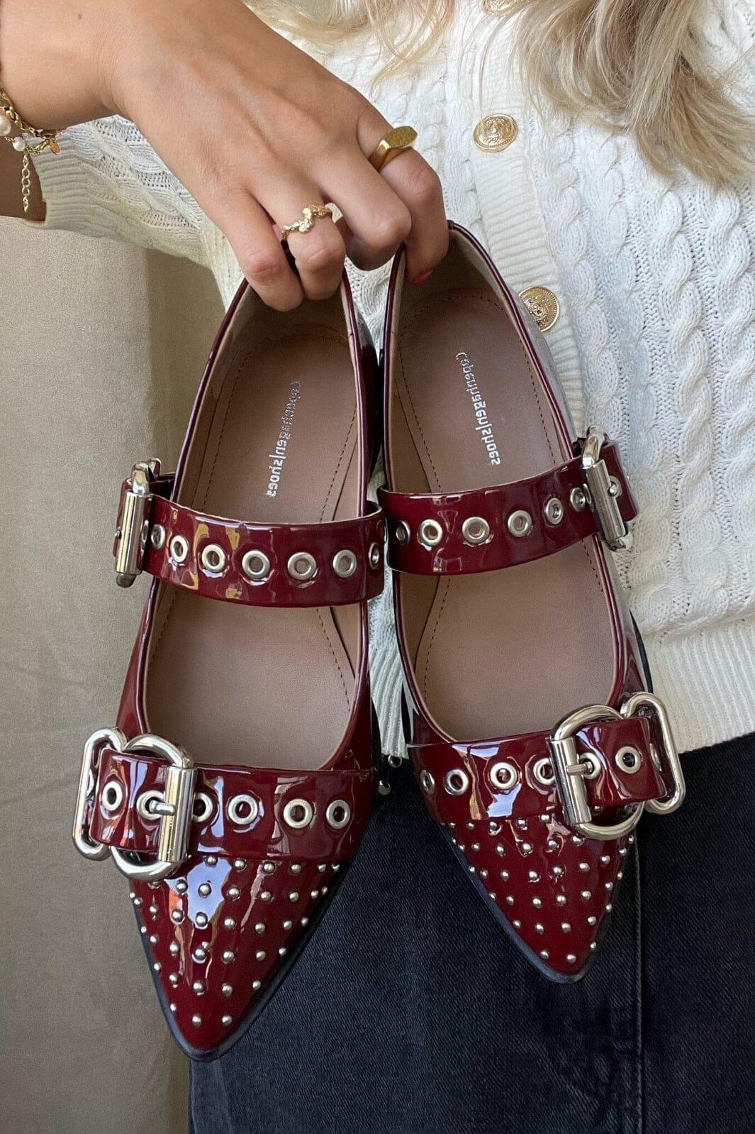 Forudbestilling - Copenhagen Shoes - Future Vibes Patent - 229 Bordo Ballerinaer 