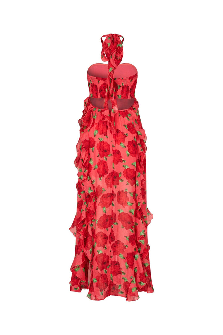 Forudbestilling - Cras - Valentinacras Dress - 8019 Coral Roses Kjoler 