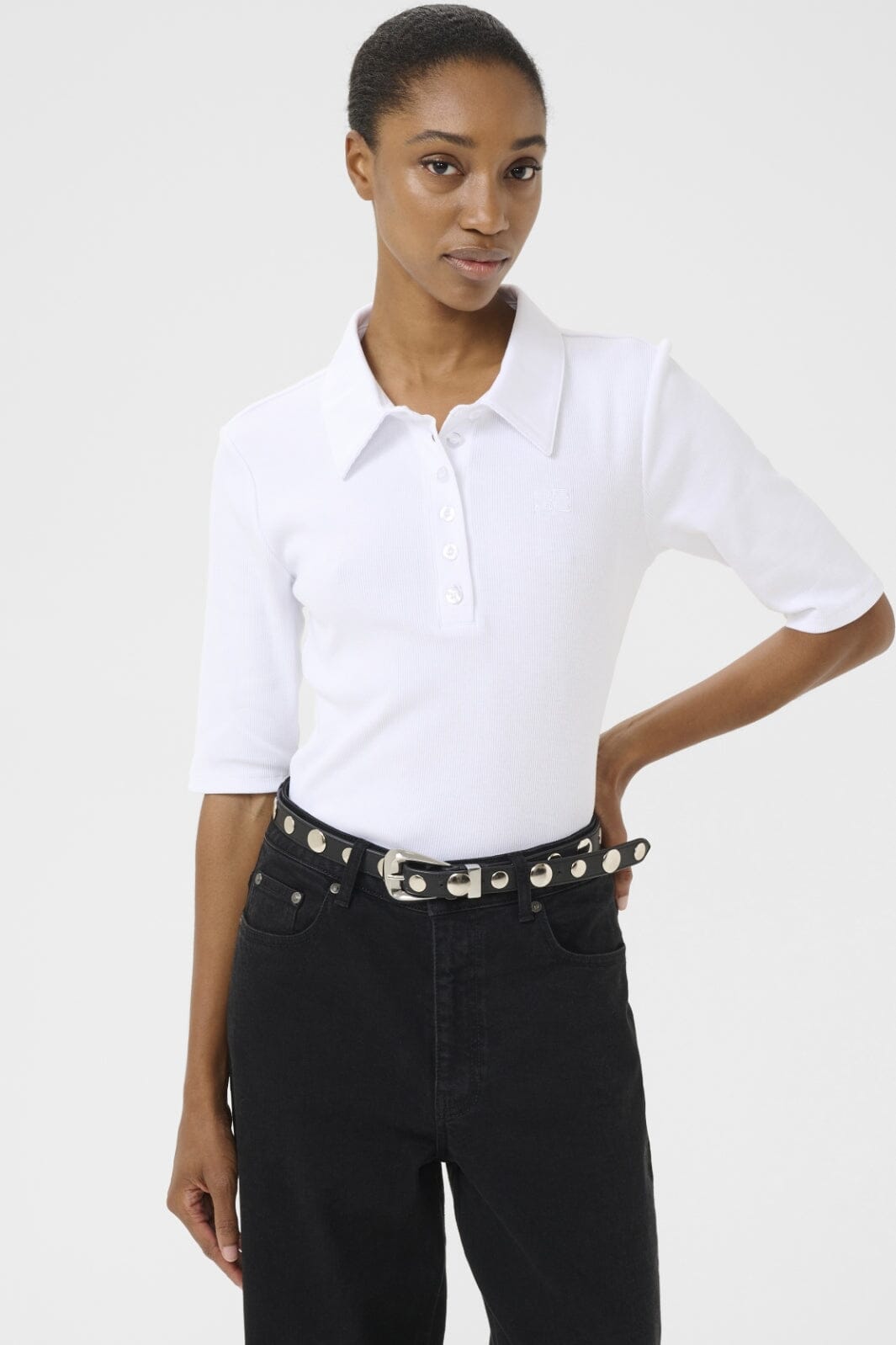 Gestuz - Gzdrew Polo Top 10910593 - 110601 Bright White