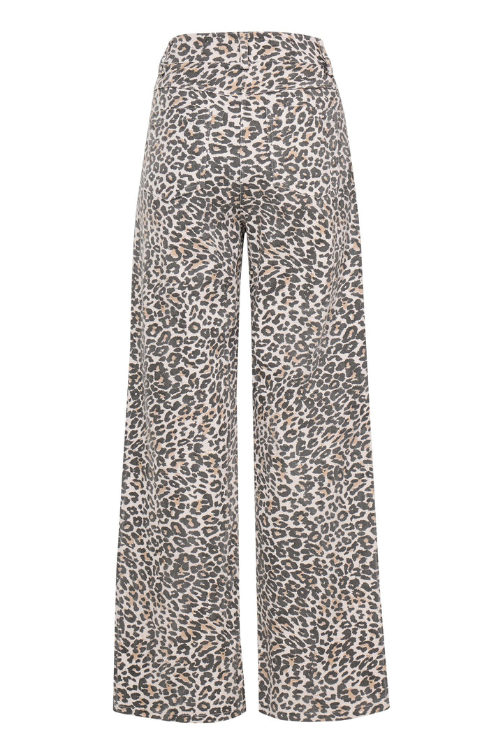 Forudbestilling - Ichi - Ixjilla Pa - 202381 Cornstalk Leo Print Jeans 