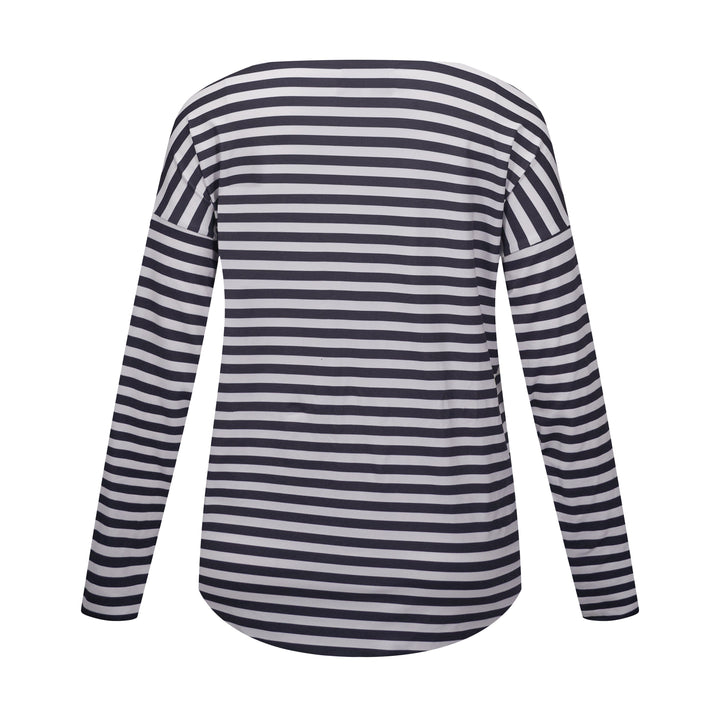 Forudbestilling - Liberte - Alma-Ls-Top - Black Creme Stripe Bluser 