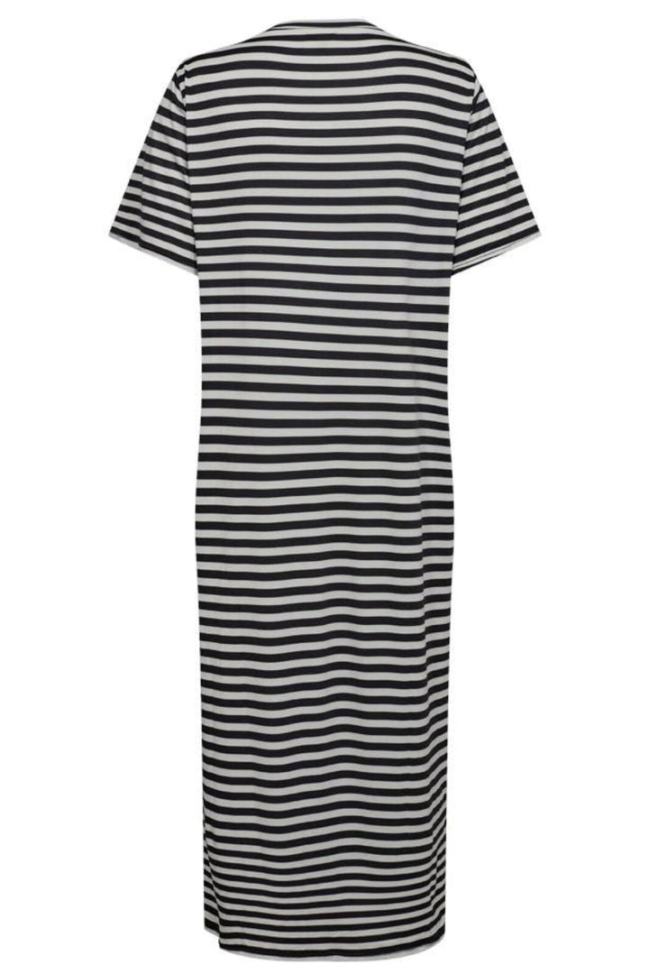 Liberte - Alma-Tshirt-Dress - Black Creme Stripe