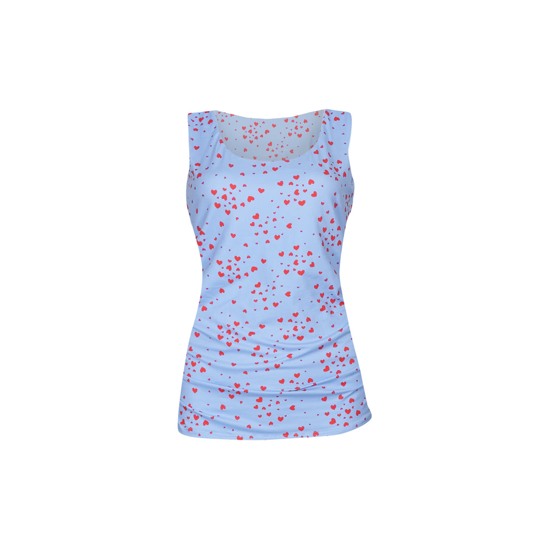 Forudbestilling - Liberte - Alma-Turn-Top - Light Blue Pink Heart Toppe 