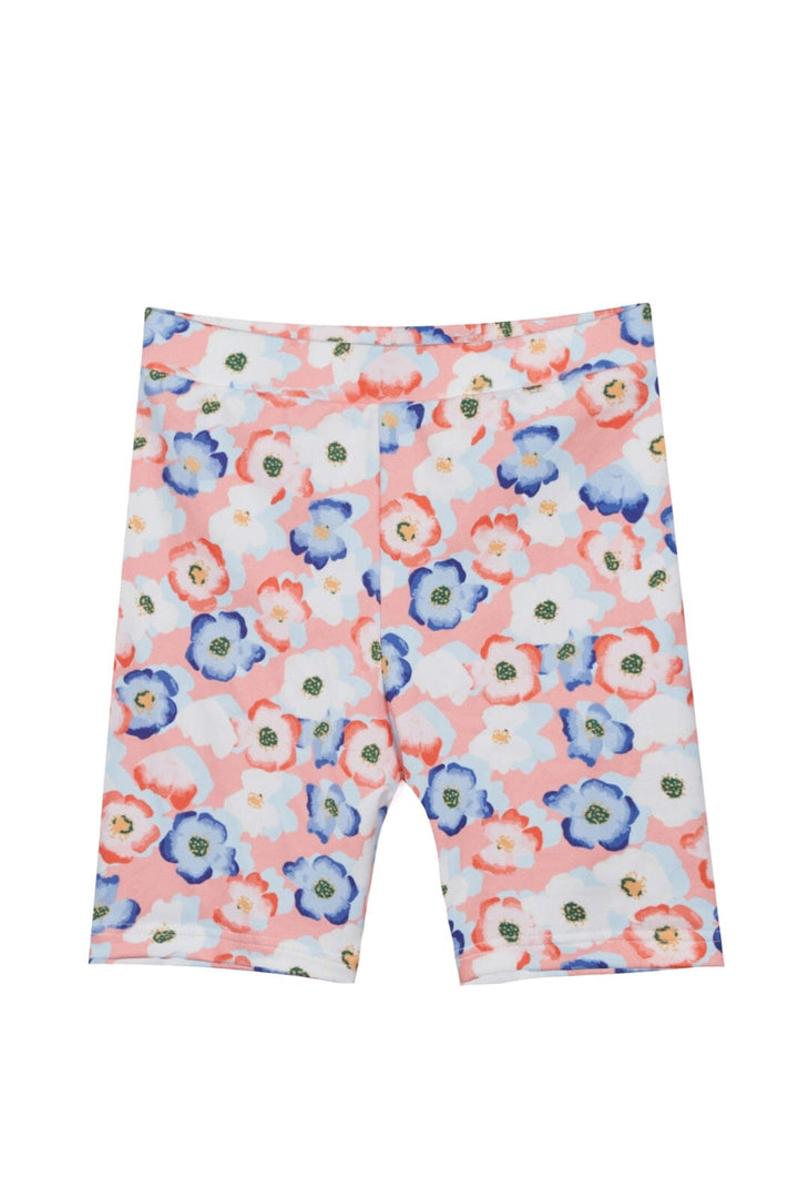 Forudbestilling - Liberte Ami - Alma-Bicycle-Shorts (Kids) - Peachy Blue Flower Shorts 