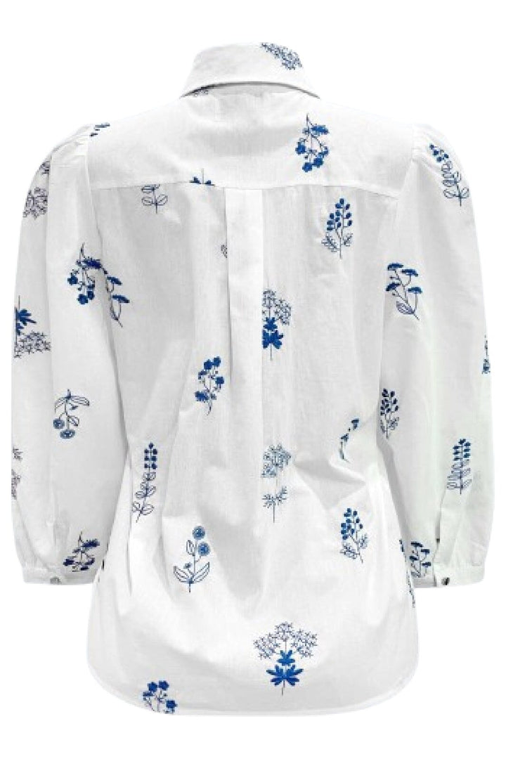 Liberte - Flora-Ss-Blouse 22181 - White Blue Flower