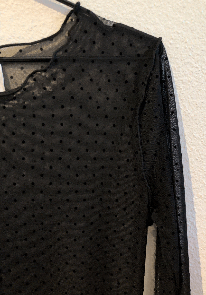 Forudbestilling - LIBERTÈ - Mesh Top - Black Dot (Midt November) Bluser 