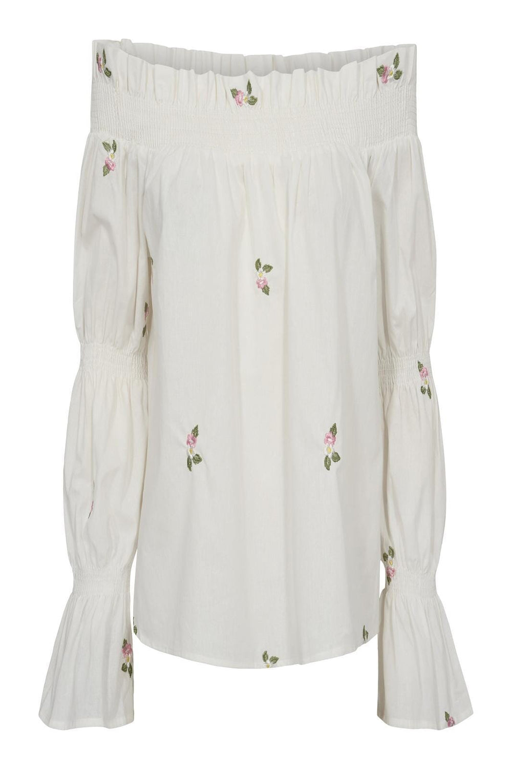 Forudbestilling - Liberte - Rillo-Offshoulder-Blouse - White Bluser 