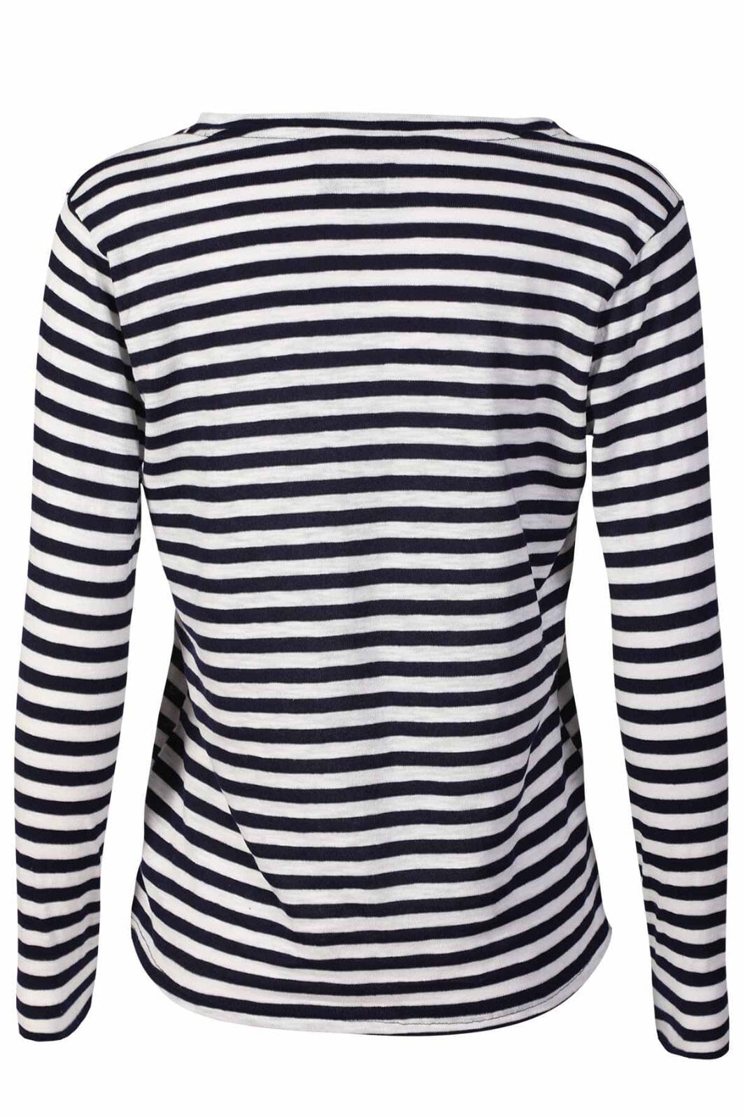 Liberte - Ulla-Ls-Vneck-Stripe-Tshirt 22160 - Navy White Stripe