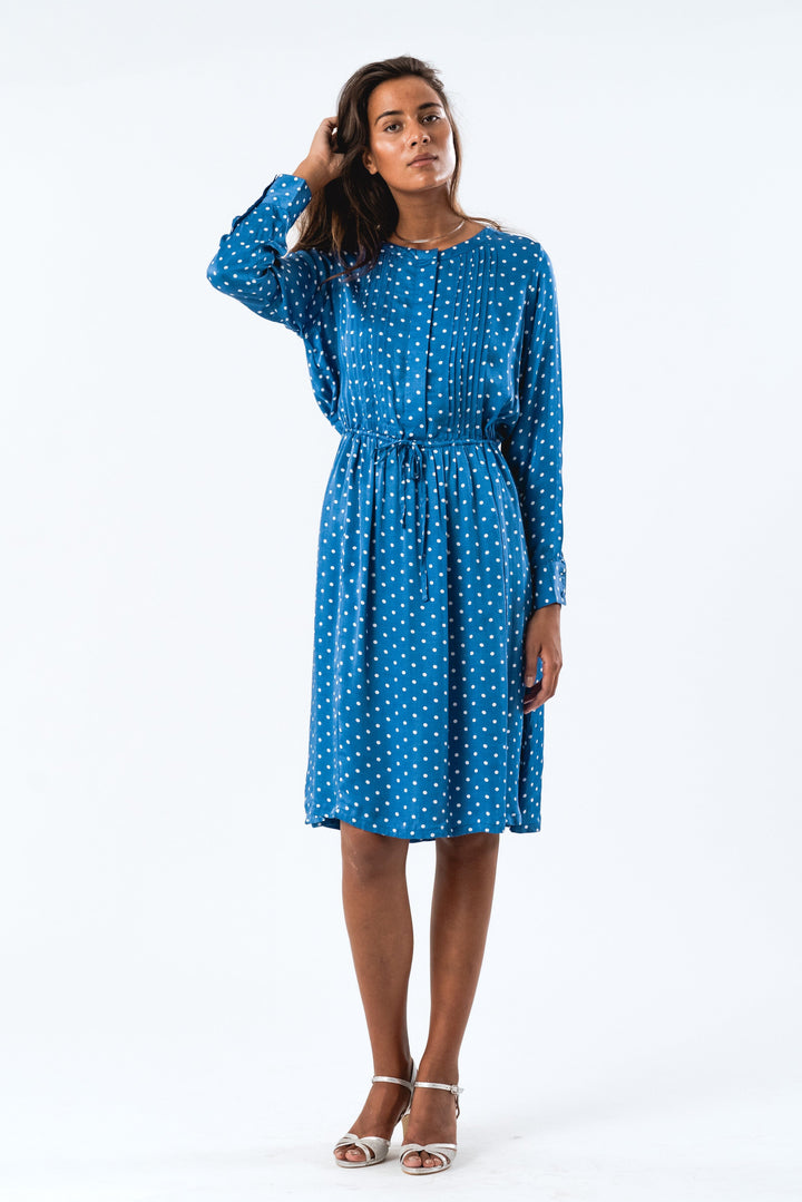 Forudbestilling - Lollys Laundry - Fionall Midi Dress Ls - 76 Dot Print Kjoler 