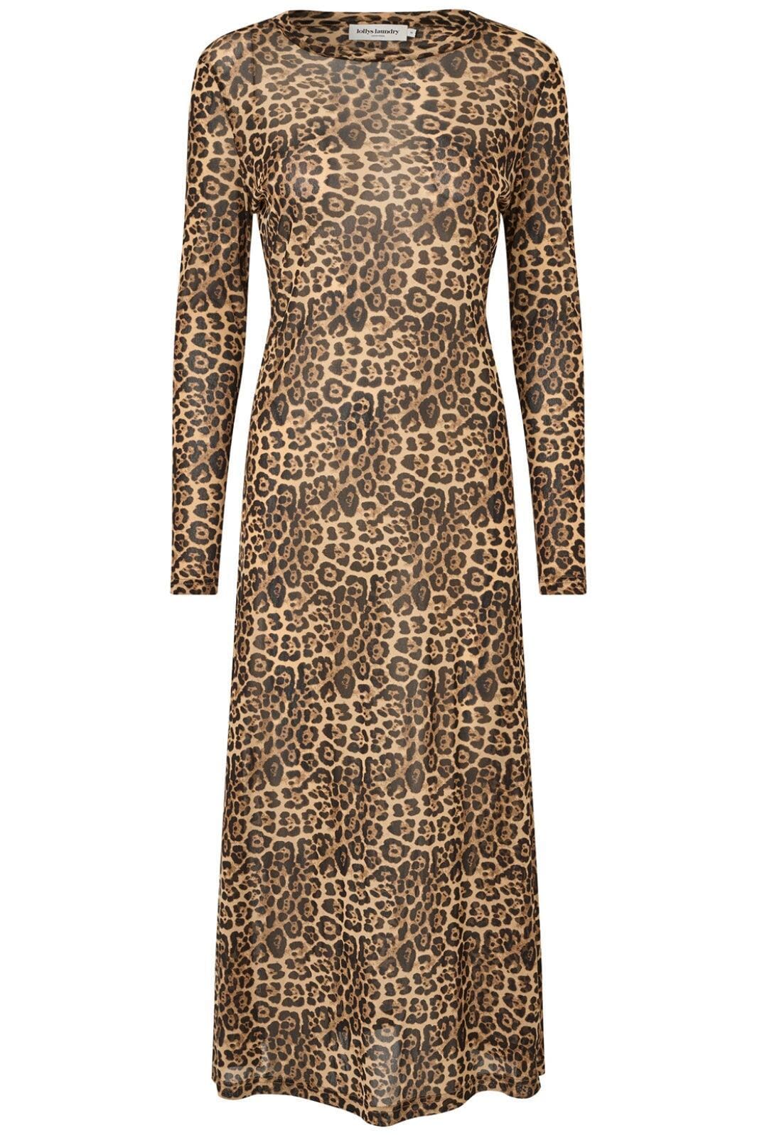 Forudbestilling - Lollys Laundry - Loganll Maxi Dress Ls - 72 Leopard Print Kjoler 