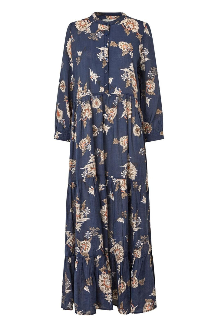 Forudbestilling - Lollys Laundry - Neell Maxi Dress Ls24553-3020 - 23 Dark Blue Kjoler 