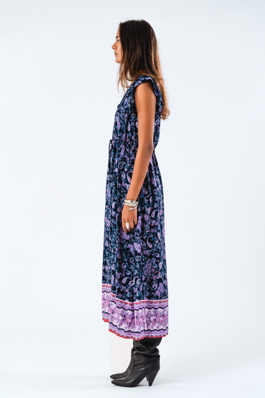 Forudbestilling - Lollys Laundry - Samoll Midi Dress Sl24527-3008 - 74 Flower Print Kjoler 