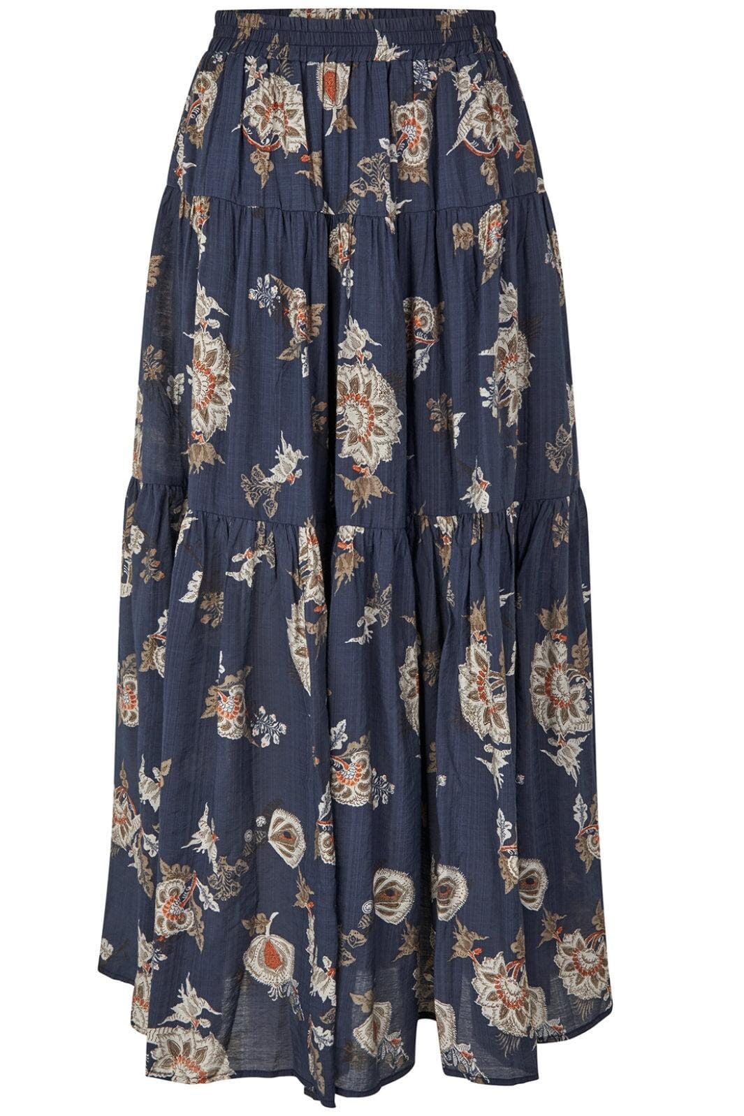 Forudbestilling - Lollys Laundry - Sunsetll Maxi Skirt - 23 Dark Blue Nederdele 