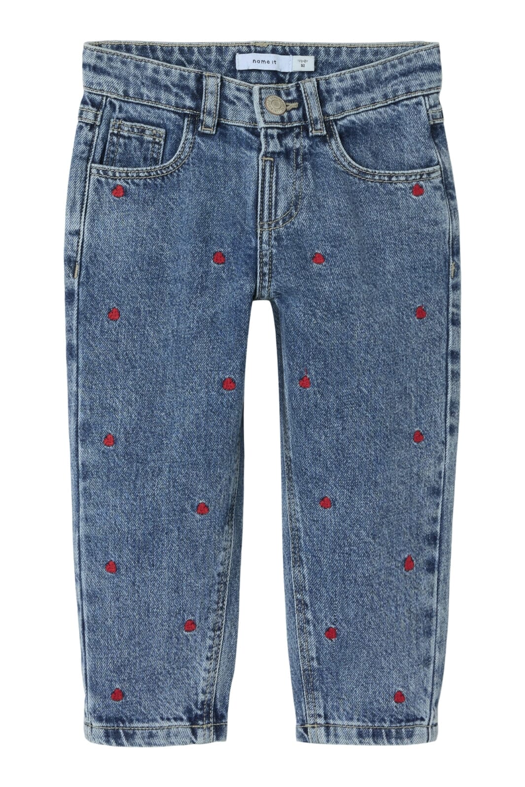 Name It - Nmfbella Emb Jeans 3285-Be - 4777529 Medium Blue Denim Embroidery Heart