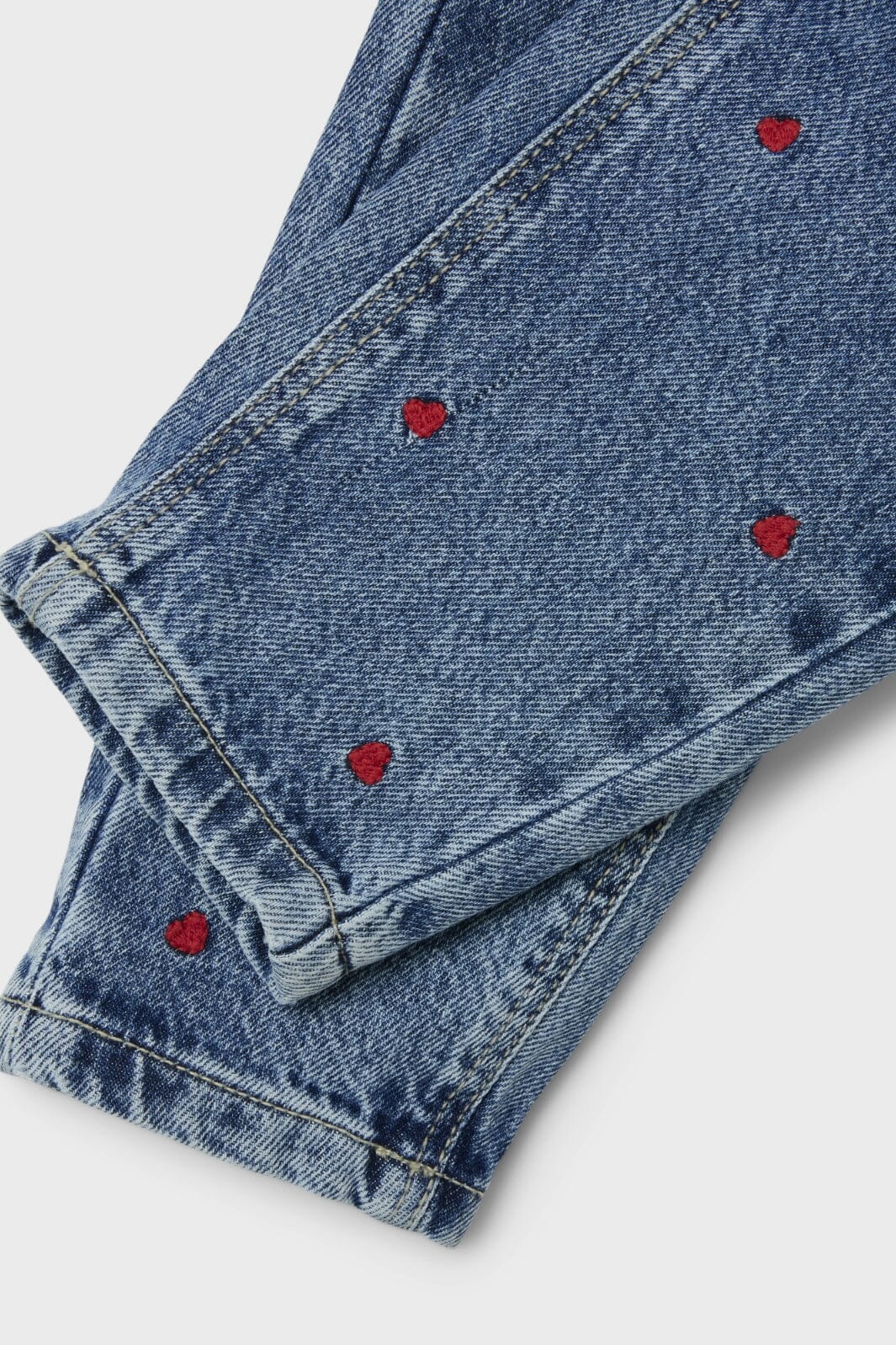 Name It - Nmfbella Emb Jeans 3285-Be - 4777529 Medium Blue Denim Embroidery Heart