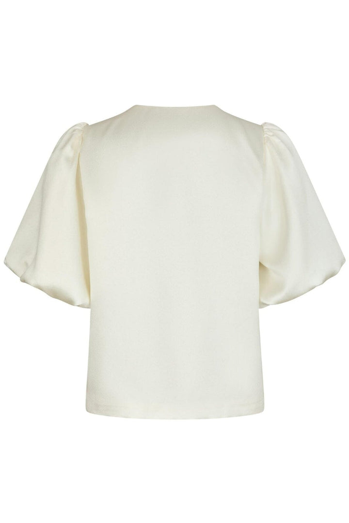 Neo Noir - Aisa Dull Satin Blouse 164658 - 124 - Ivory