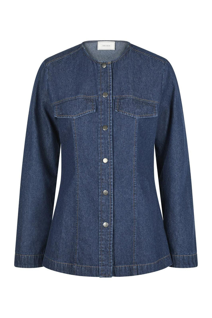 Neo Noir - Annie Denim Blouse - Dark Blue