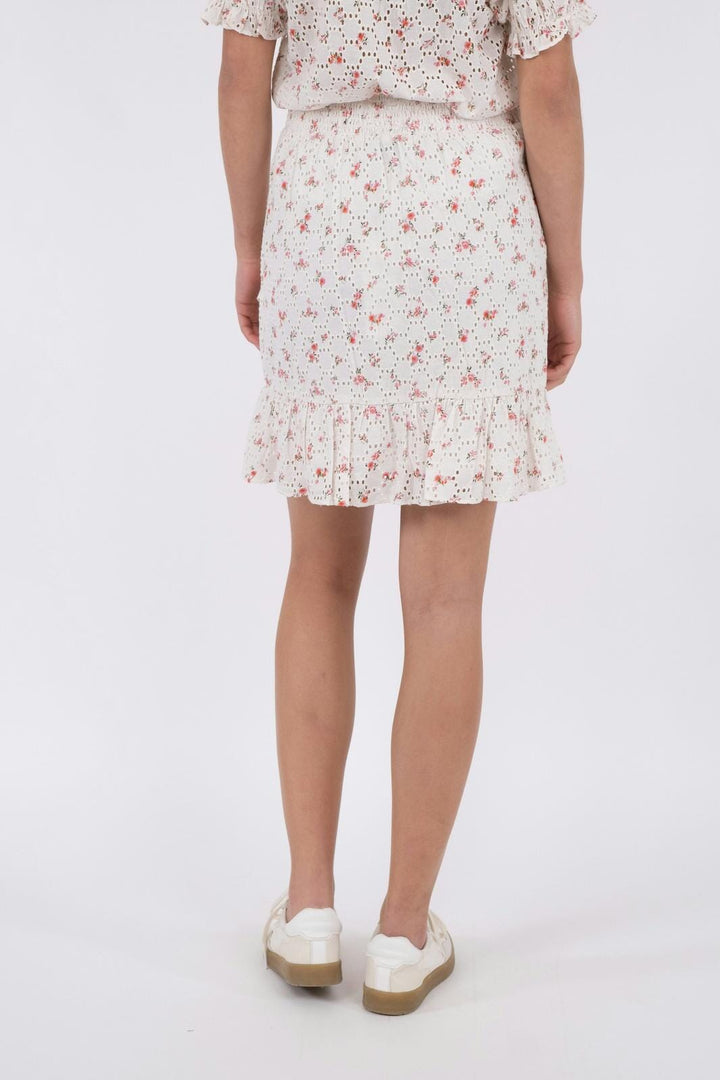 Neo Noir - Bekka Embroidery Rose Skirt - Pink