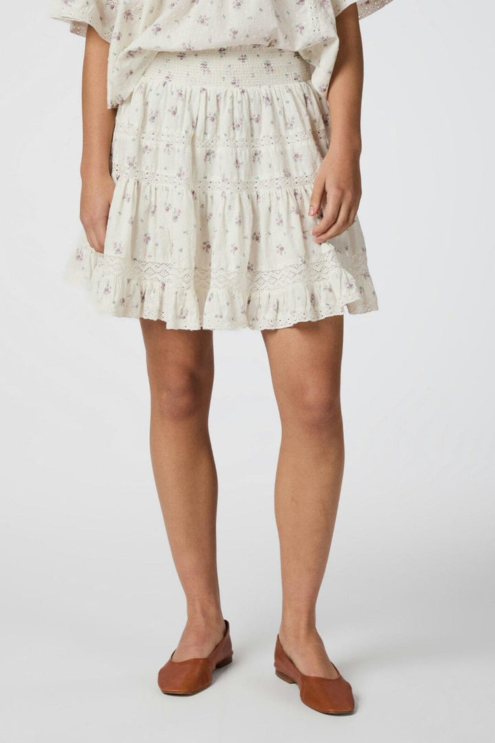 Neo Noir - Callia Dobby Flower Skirt 165280 - 121 - Off White