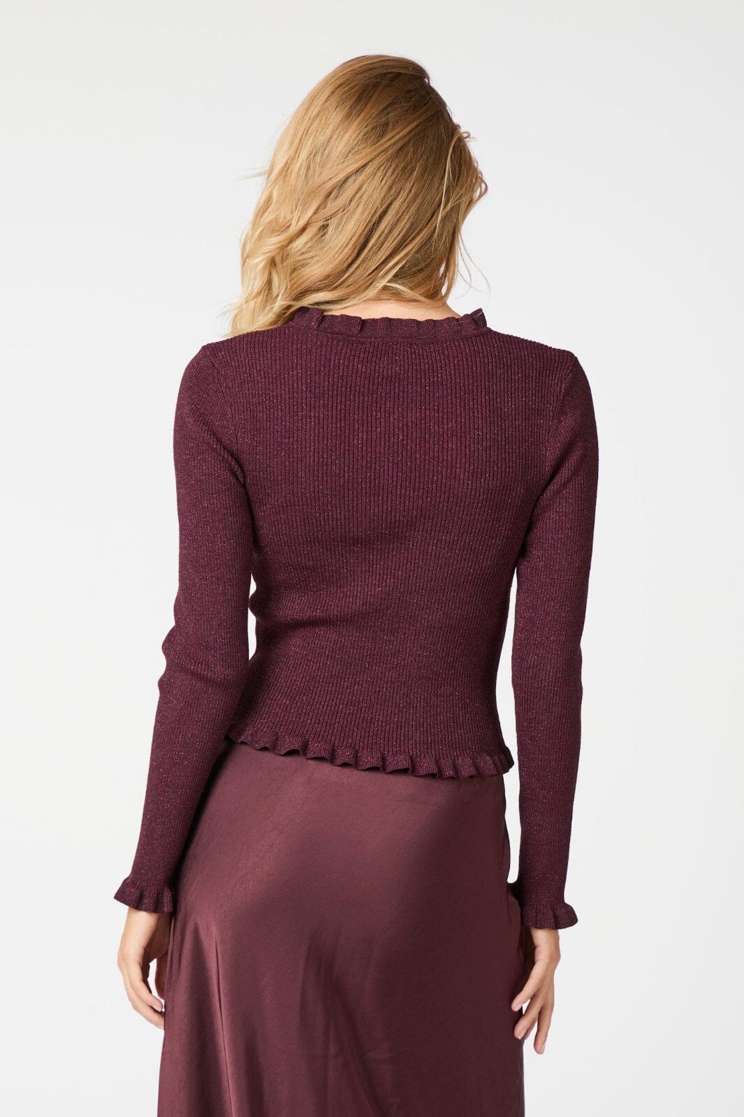 Neo Noir - Eshra Knit Blouse 164433 - Wine