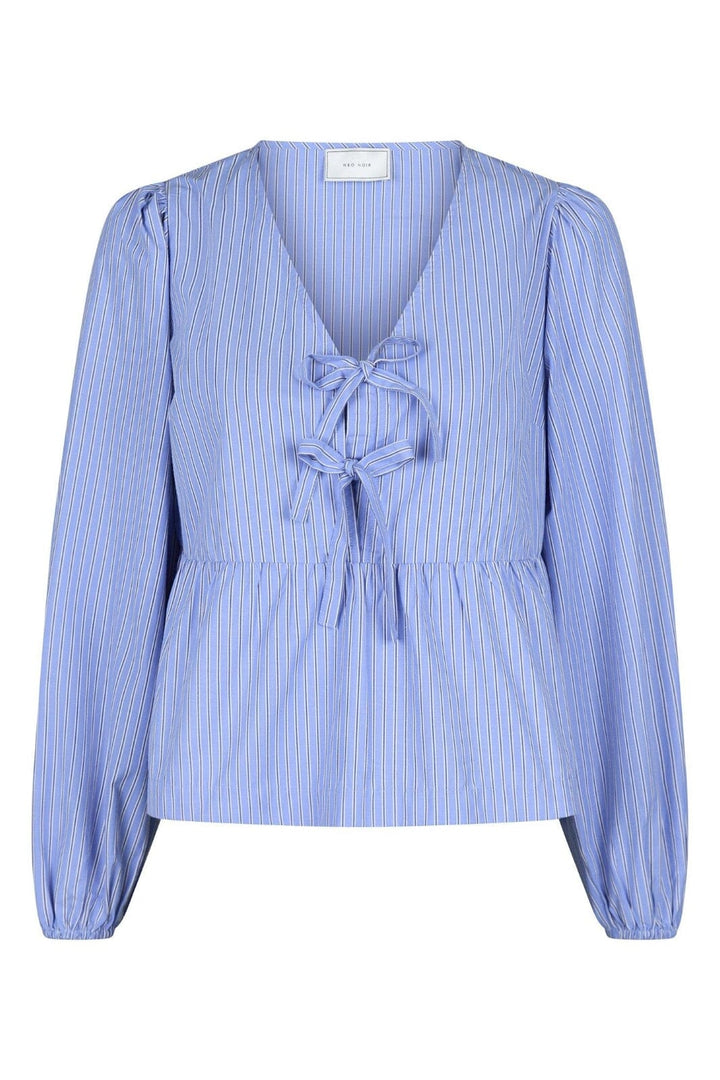 Forudbestilling - Neo Noir - Esmée Stripe Blouse - Blue Bluser 