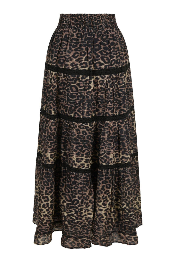 Forudbestilling - Neo Noir - Felicia Leo Voile Skirt - Leopard Nederdele 