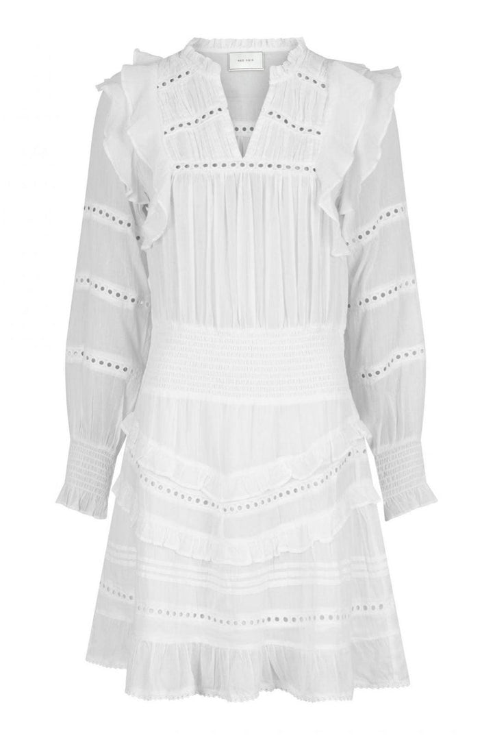 Forudbestilling - Neo Noir - Harmoni S Voile Dress - White Kjoler 