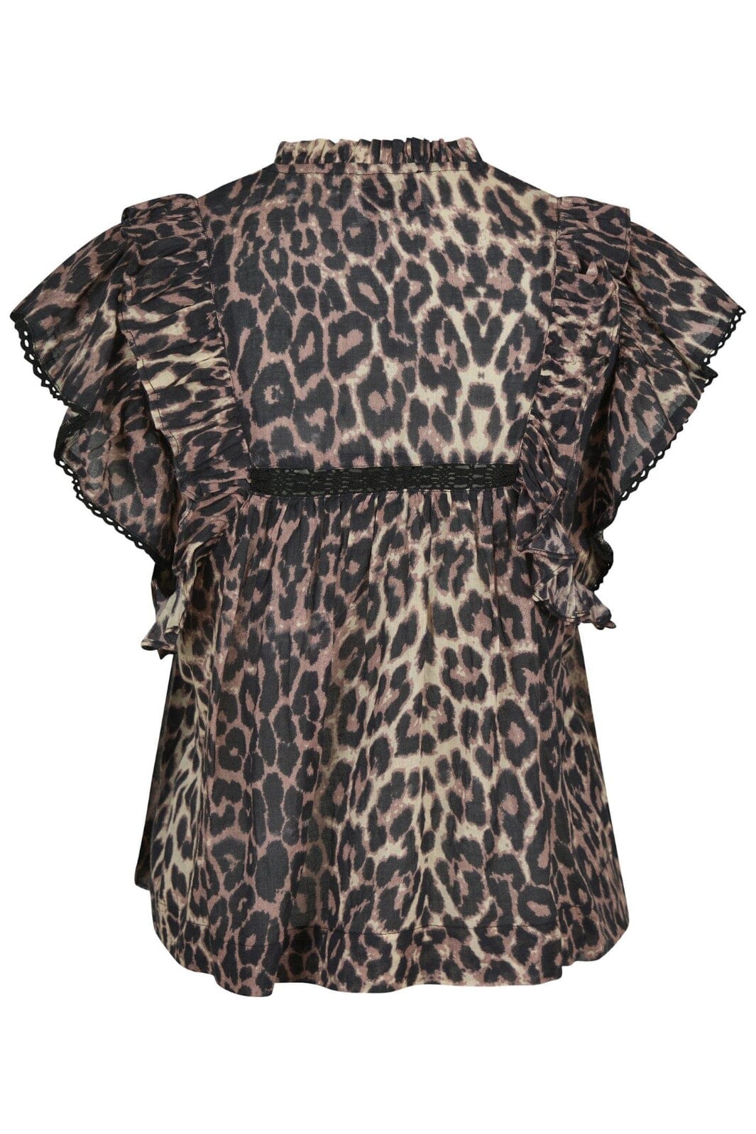 Forudbestilling - Neo Noir - Jayla Leo Voile Top - Leopard Toppe 