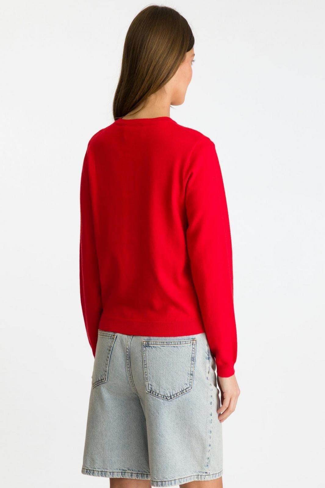 Forudbestilling - Neo Noir - Jilla Heavy Knit Cardigan - Red Cardigans 