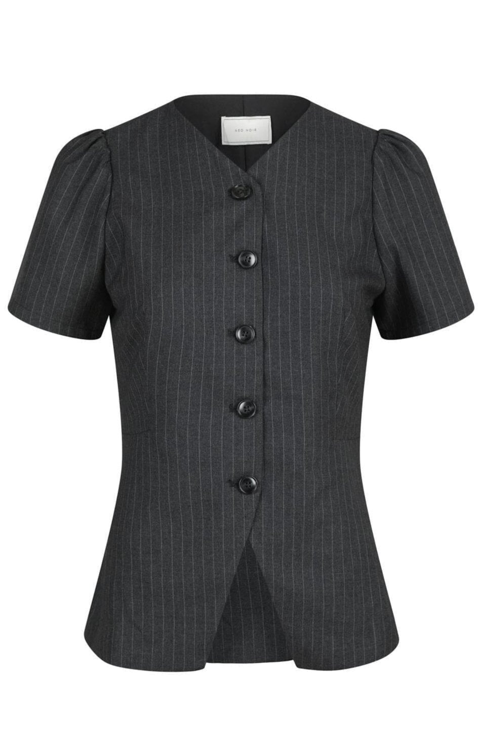 Neo Noir - Jules Pinstripe Blouse - Antracit