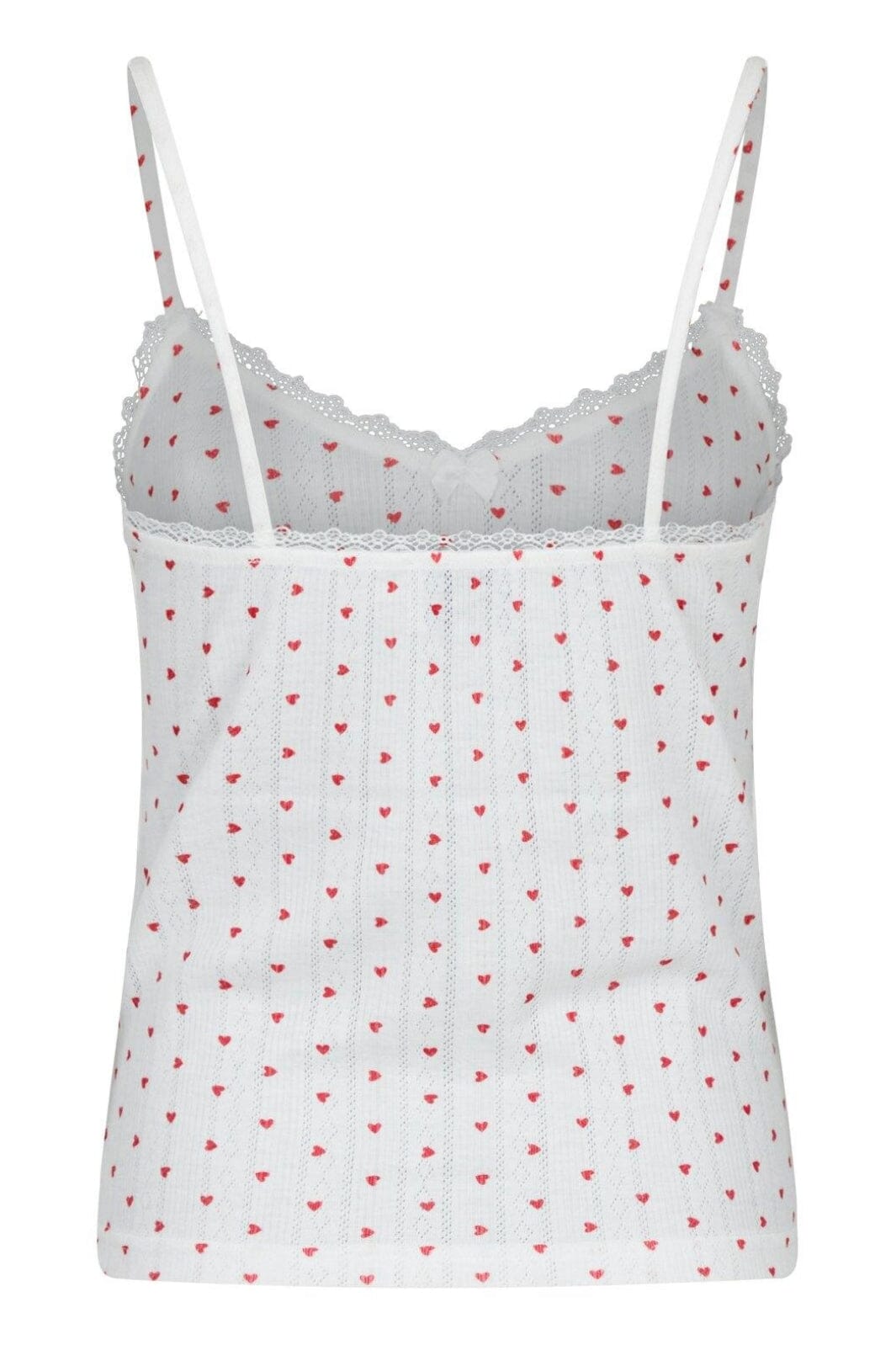 Forudbestilling - Neo Noir - Lindsay Pointelle Heart Top - White Toppe 