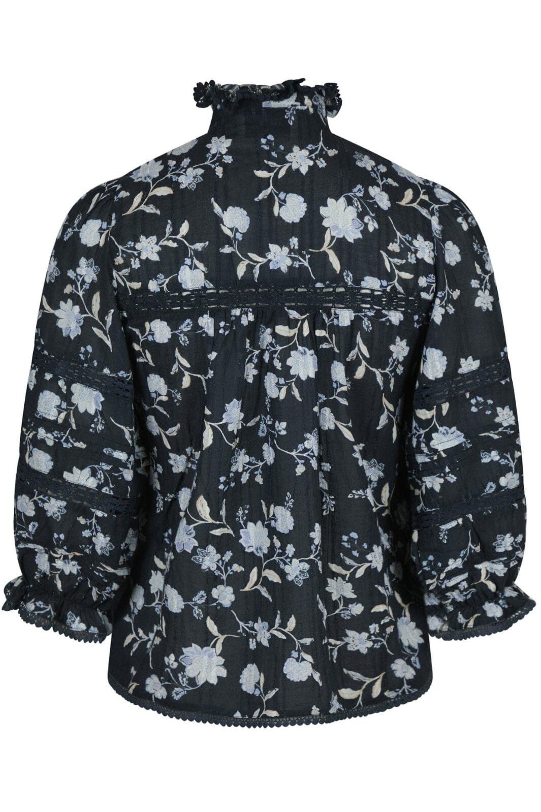 Forudbestilling - Neo Noir - Lyla Night Flower Blouse - Navy Bluser 