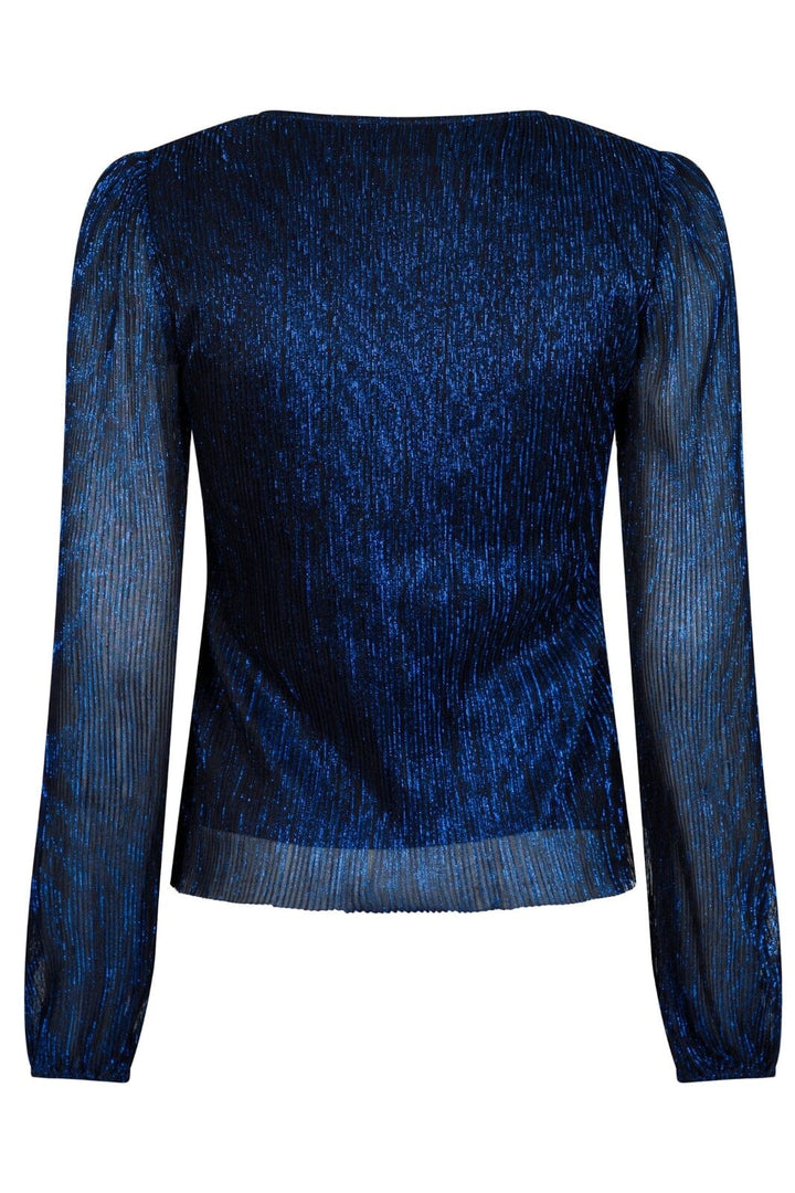 Forudbestilling - Neo Noir - Ralph Glitz Blouse - Blue Bluser 