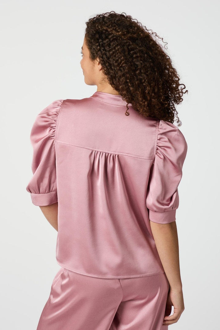 Neo Noir - Roella Heavy Sateen Blouse 162590 - 823 - Evening Rose