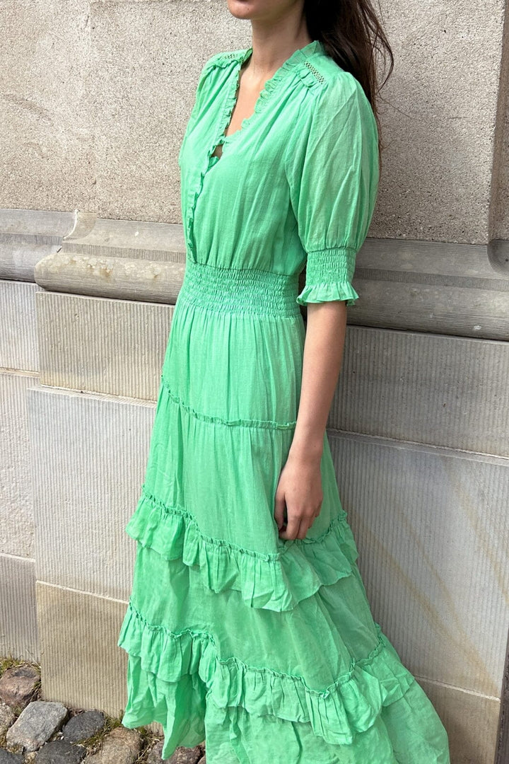 Forudbestilling - Neo Noir - Sophie S Voile Dress - Apple Green Kjoler 