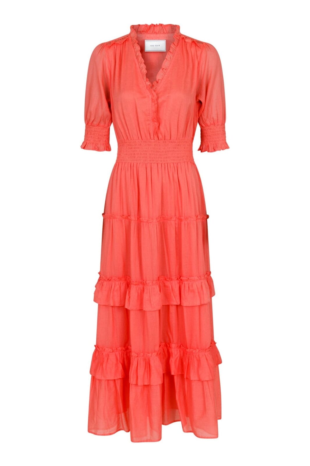 Forudbestilling - Neo Noir - Sophie S Voile Dress - Coral (Juni) Kjoler 