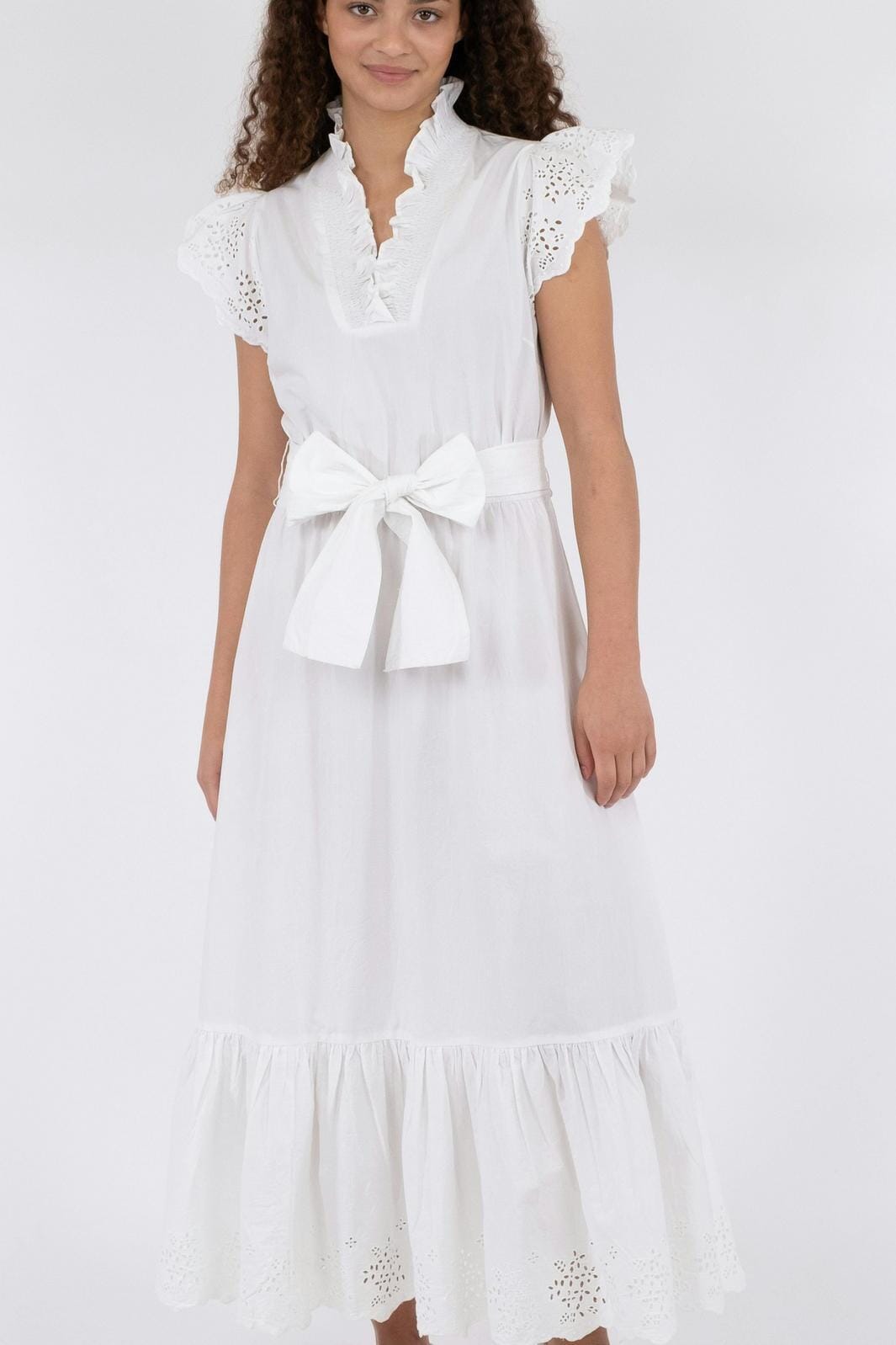 Neo Noir - Tianna Embroidery Dress - White