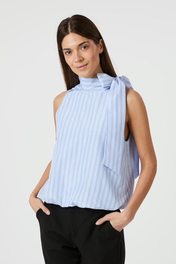 Neo Noir - Veda Stripe Top 165002 - 145 - Light Blue