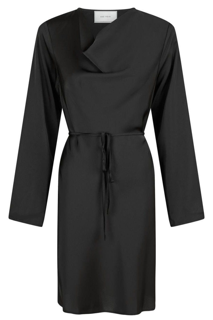 Neo Noir - Vega Soft Satin Dress - Black