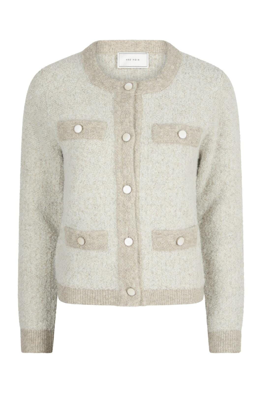 Neo Noir - Vivia Knit Cardigan - Beige Melange