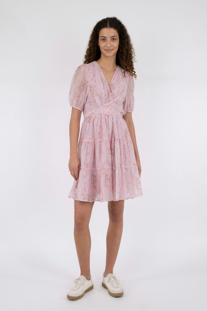 Neo Noir - Wendi Flower Crepe Dress - Light Pink